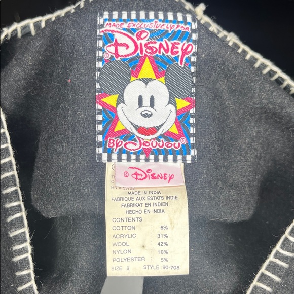 Vintage Disney by JouJou Gray Vest with Mickey Mouse Patch - Picture 5 of 5